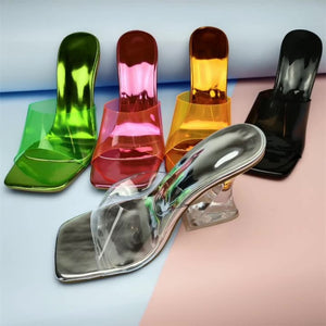 Transparent Color Crystal Sandals