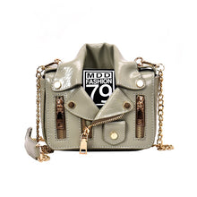 Load image into Gallery viewer, Rivet Zipper Jacket Crossbody Bag
