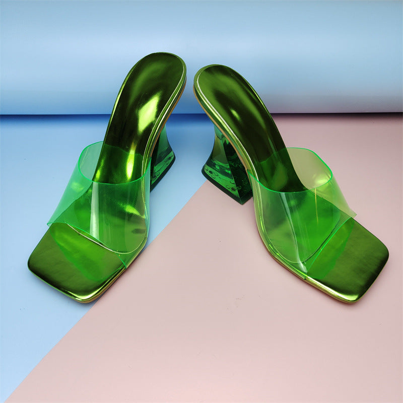 Transparent Color Crystal Sandals