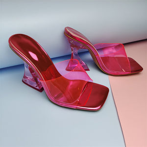 Transparent Color Crystal Sandals