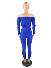 Load image into Gallery viewer, &quot;Giving Him The Blues&quot; 2PC Autumn Pencil Pants Set
