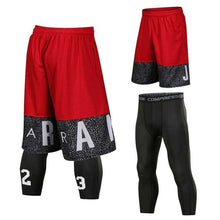 Load image into Gallery viewer, Men Basketball Sets QUICK-DRY Workout Board Shorts + Tights
