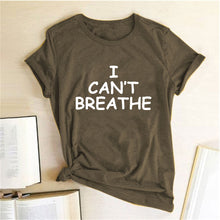 Load image into Gallery viewer, I Can&#39;t Breathe Letter Print Short Sleeve T-Shirt
