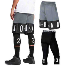 Load image into Gallery viewer, Men Basketball Sets QUICK-DRY Workout Board Shorts + Tights
