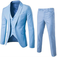 Load image into Gallery viewer, 2019 Suit Mens Business Wedding Formal Blazer Korea Slim Fit Male 3 piece Tuxedo Blazer Jacket+Vest+Pants Plus size 6XL
