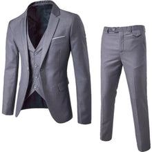 Load image into Gallery viewer, 2019 Suit Mens Business Wedding Formal Blazer Korea Slim Fit Male 3 piece Tuxedo Blazer Jacket+Vest+Pants Plus size 6XL
