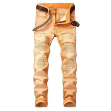 Load image into Gallery viewer, Straight Destroyed Jeans Slim Casual Ripped Jeans Retro Men&#39;s Denim High Quality Cotton
