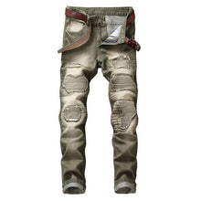 Load image into Gallery viewer, Straight Destroyed Jeans Slim Casual Ripped Jeans Retro Men&#39;s Denim High Quality Cotton
