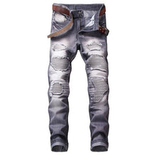 Load image into Gallery viewer, Straight Destroyed Jeans Slim Casual Ripped Jeans Retro Men&#39;s Denim High Quality Cotton
