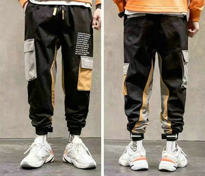 Streetwear Men's Multi Pockets Cargo Harem Pants Hip Hop Casual Male Track Pants Joggers Trousers Fashion Harajuku Men Pants