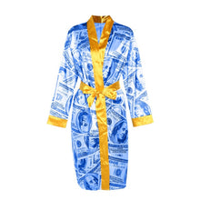 Load image into Gallery viewer, Long Sleeved &quot;Get Money&quot; Satin Sexy Robe
