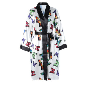 Long Sleeved "Get Money" Satin Sexy Robe