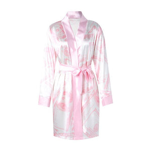 Long Sleeved "Get Money" Satin Sexy Robe